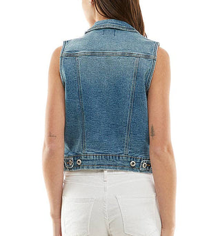 Luna-Ladies  Distressed  Denim Vest