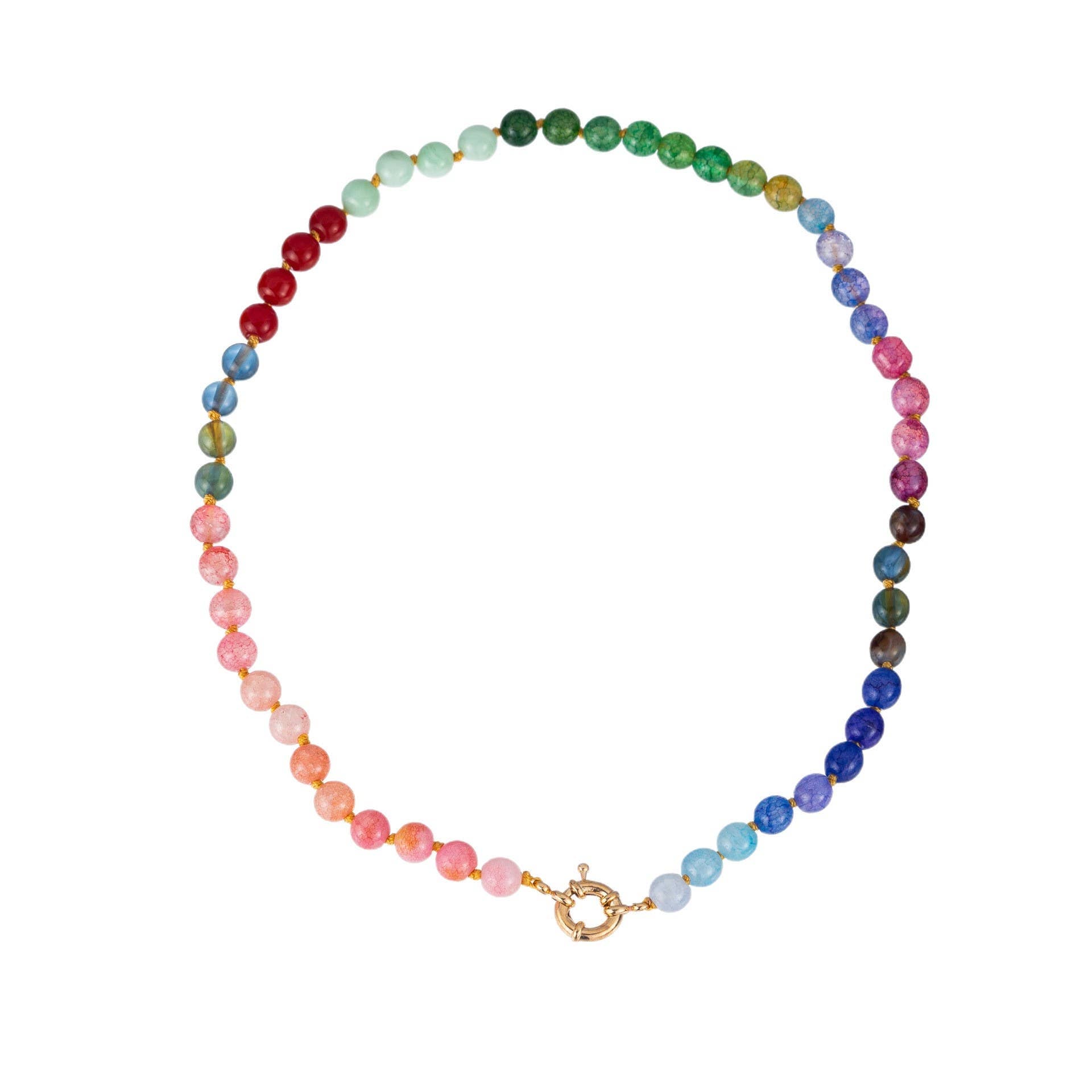 Rain - Natural Stone Semi-Precious Glass Mixed Necklace
