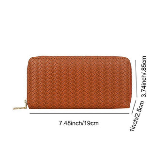 Woven Weave Long Wallet