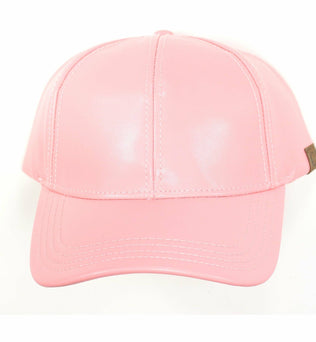 Faux Leather CC Ball Cap