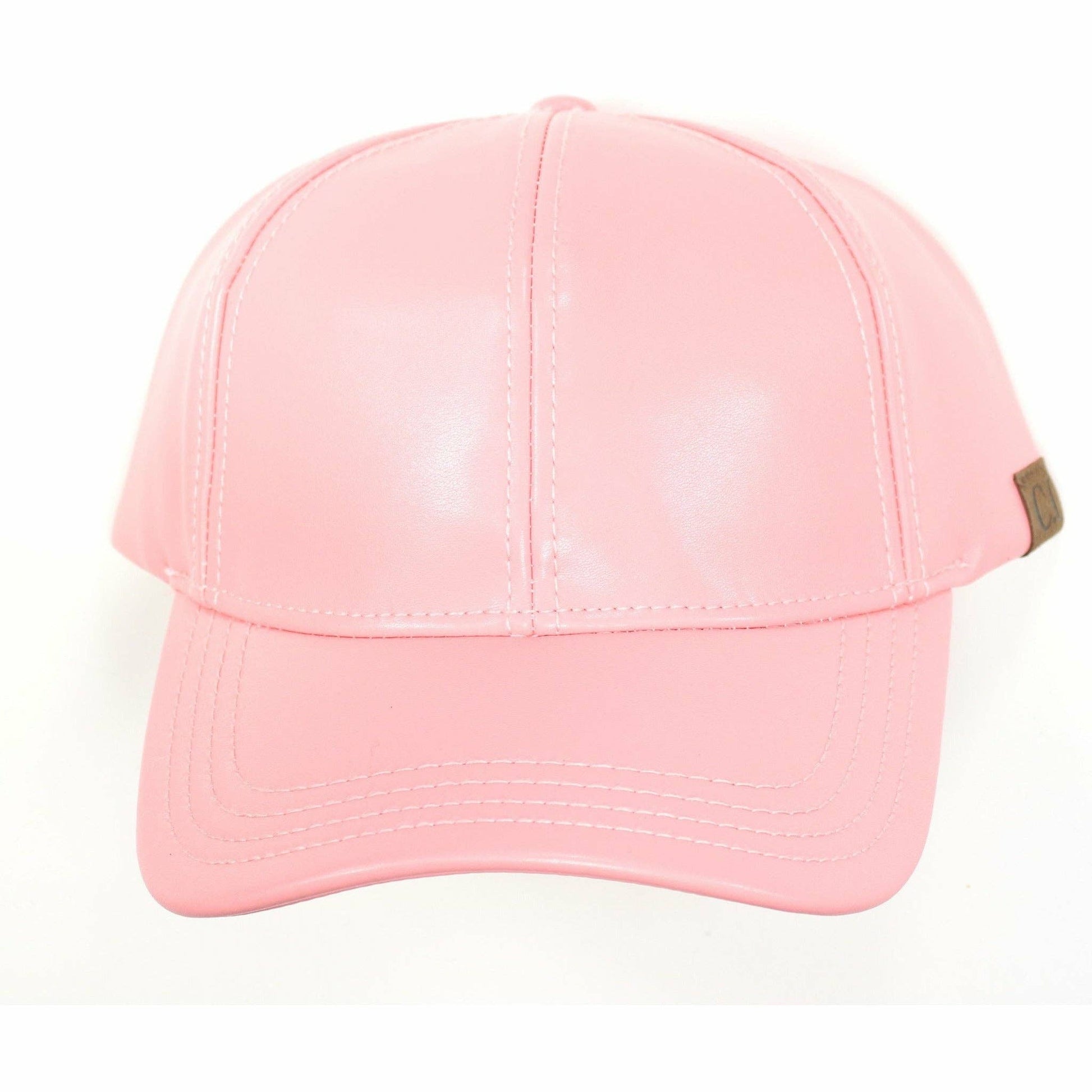 Faux Leather CC Ball Cap