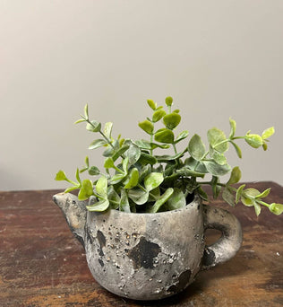 Vagabond Vintage - Cement Rustic Teapot Succulent Planter: Medium