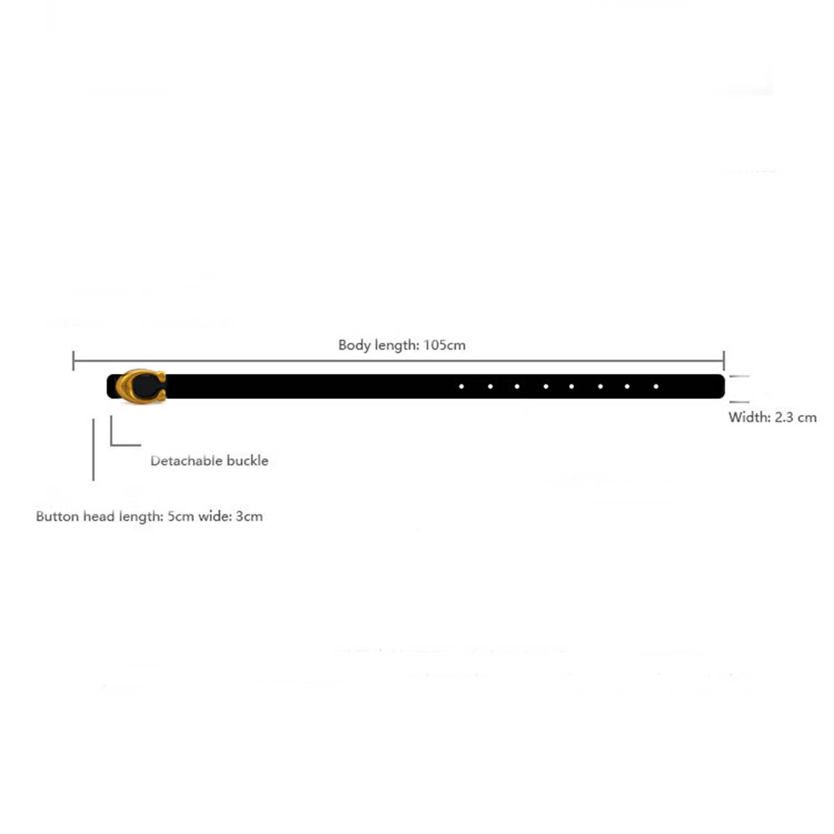 WOMEN RETRO U-BUCKLE BELT_Black