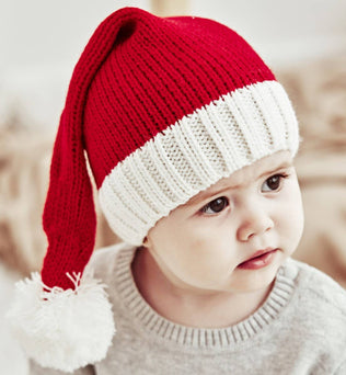 Mommy and Me-Christmas Single Ball Knit Hat Set