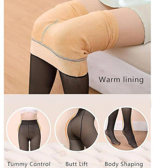Winter warm fleece tights