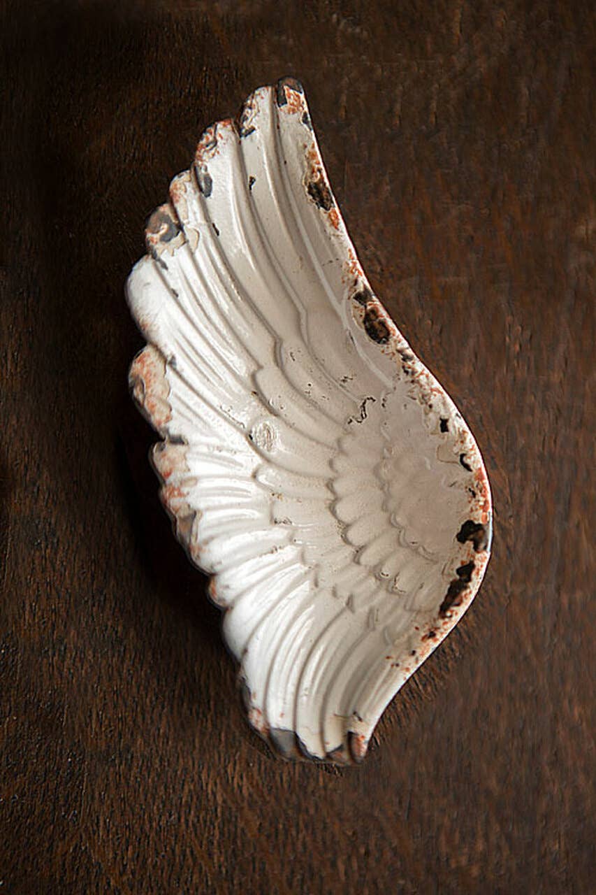 Vagabond Vintage - Iron Wing Tray in Rustic White