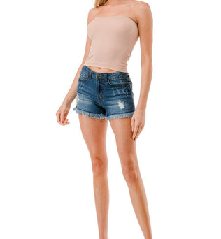 RIBBED LONG TUBE TOP