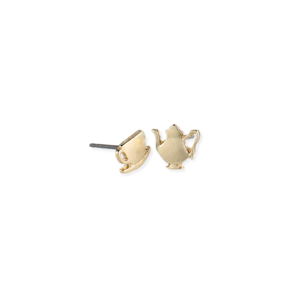 Mary’s Cup of Tea Fine Art Gold Post Earrings