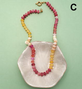 Rain - Natural Stone Semi-Precious Glass Mixed Necklace