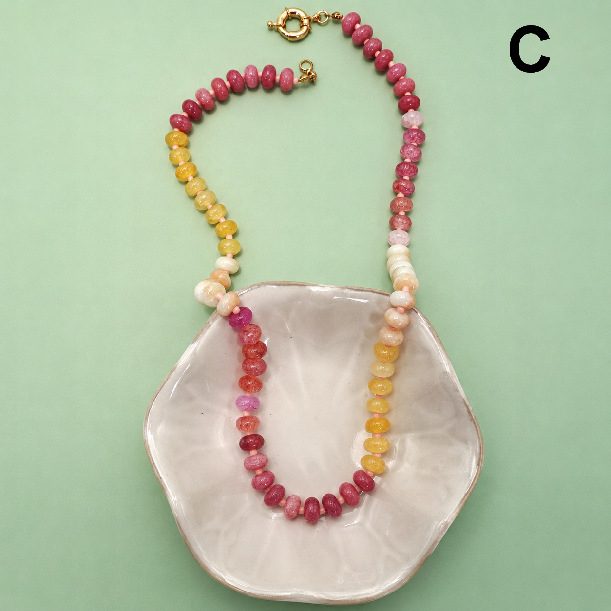 Rain - Natural Stone Semi-Precious Glass Mixed Necklace