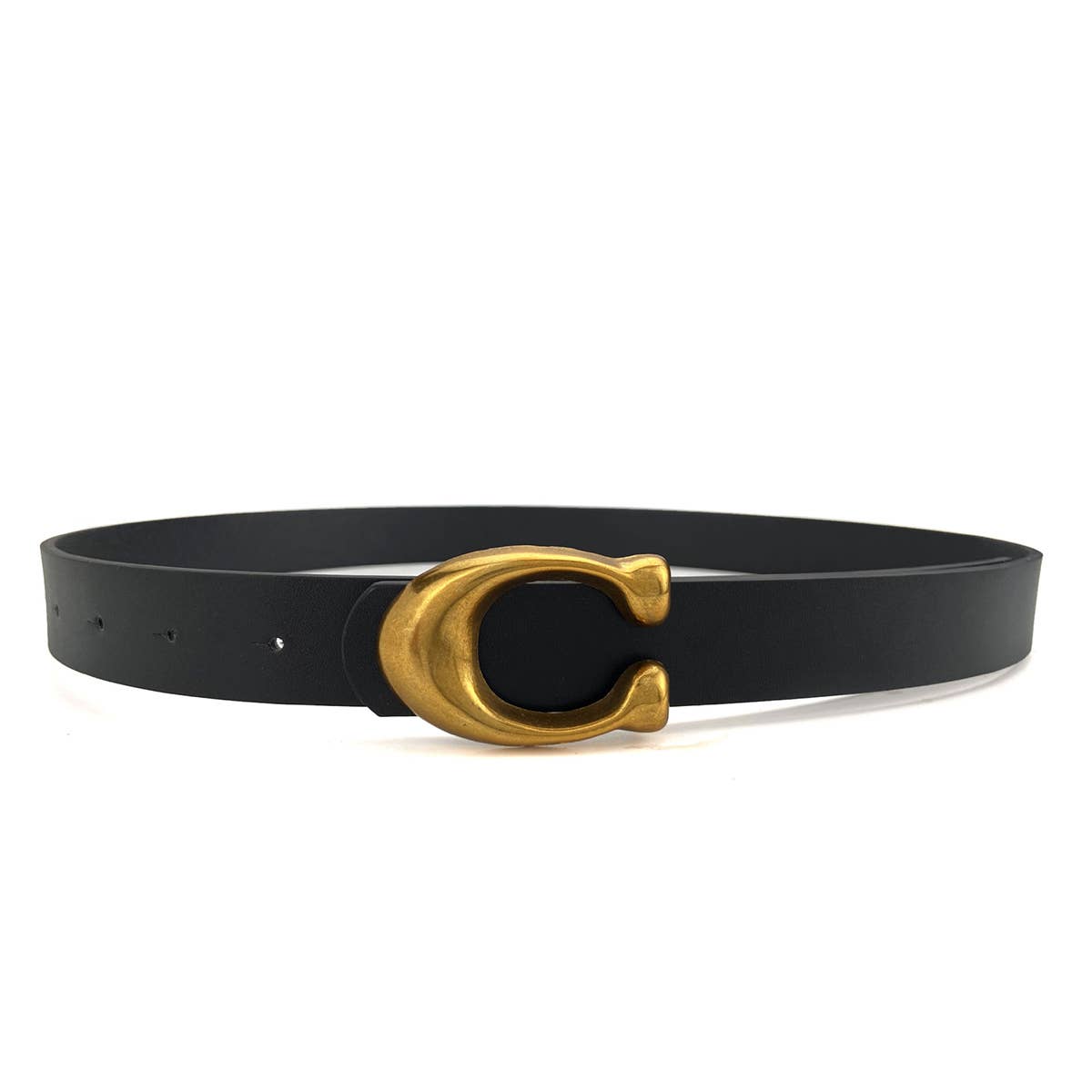 WOMEN RETRO U-BUCKLE BELT_Black