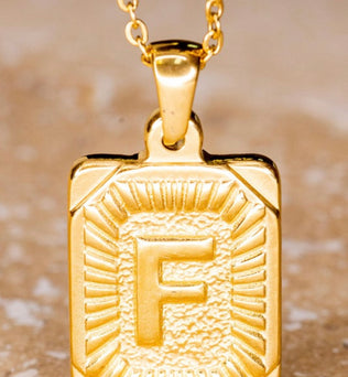 Pendant Initial Gold Necklace