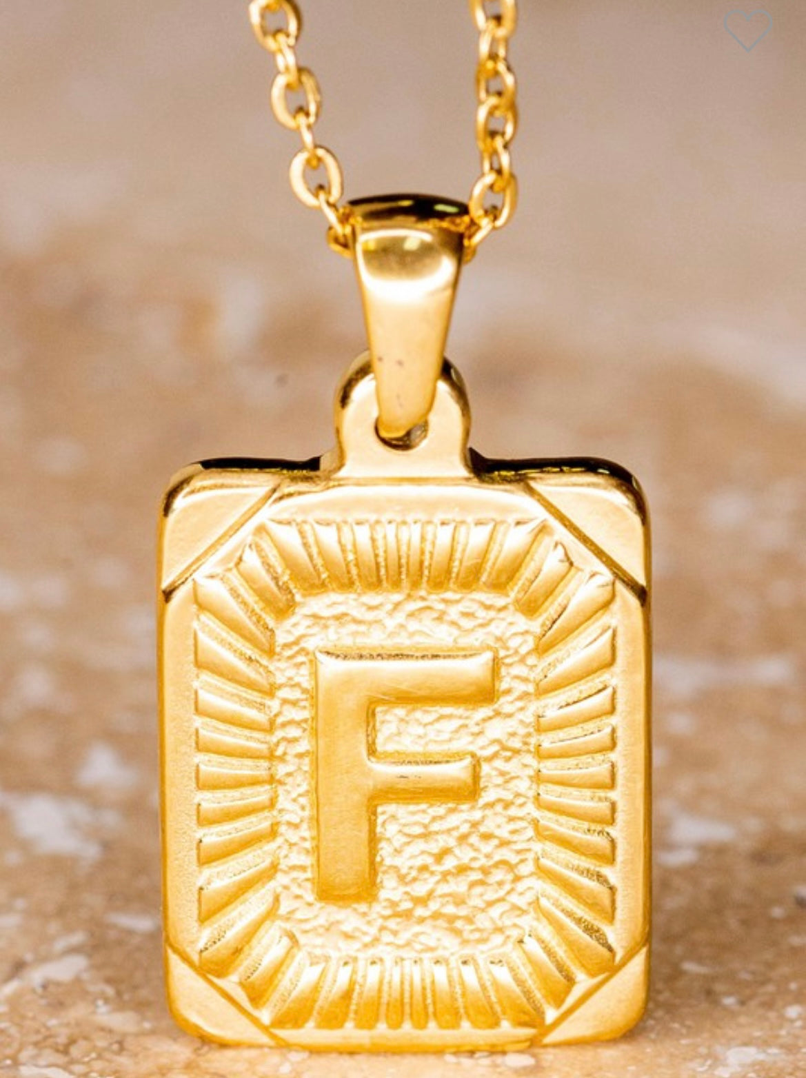 Pendant Initial Gold Necklace