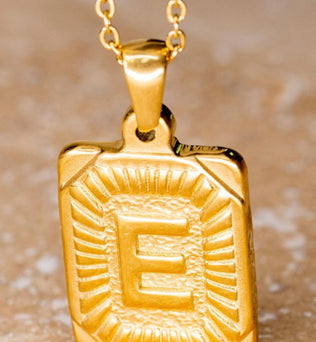 Pendant Initial Gold Necklace