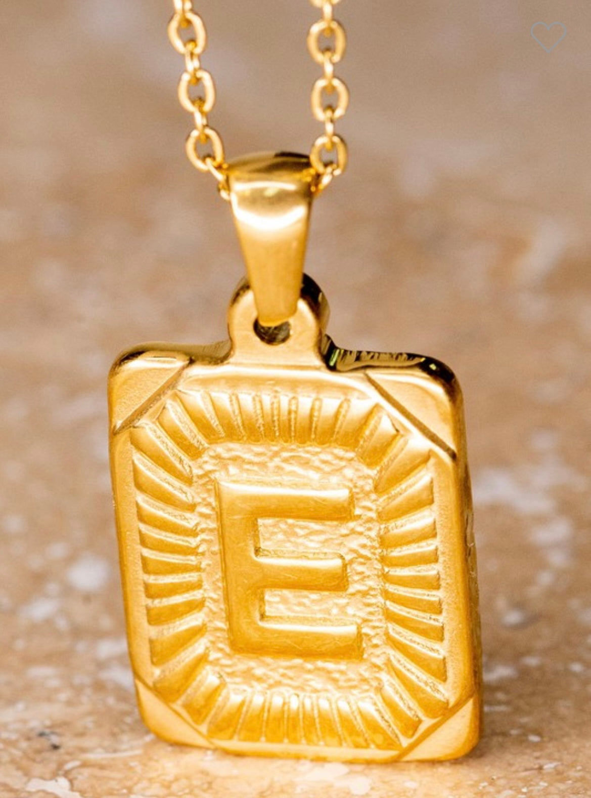 Pendant Initial Gold Necklace