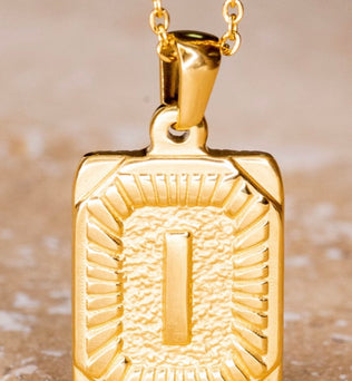 Pendant Initial Gold Necklace