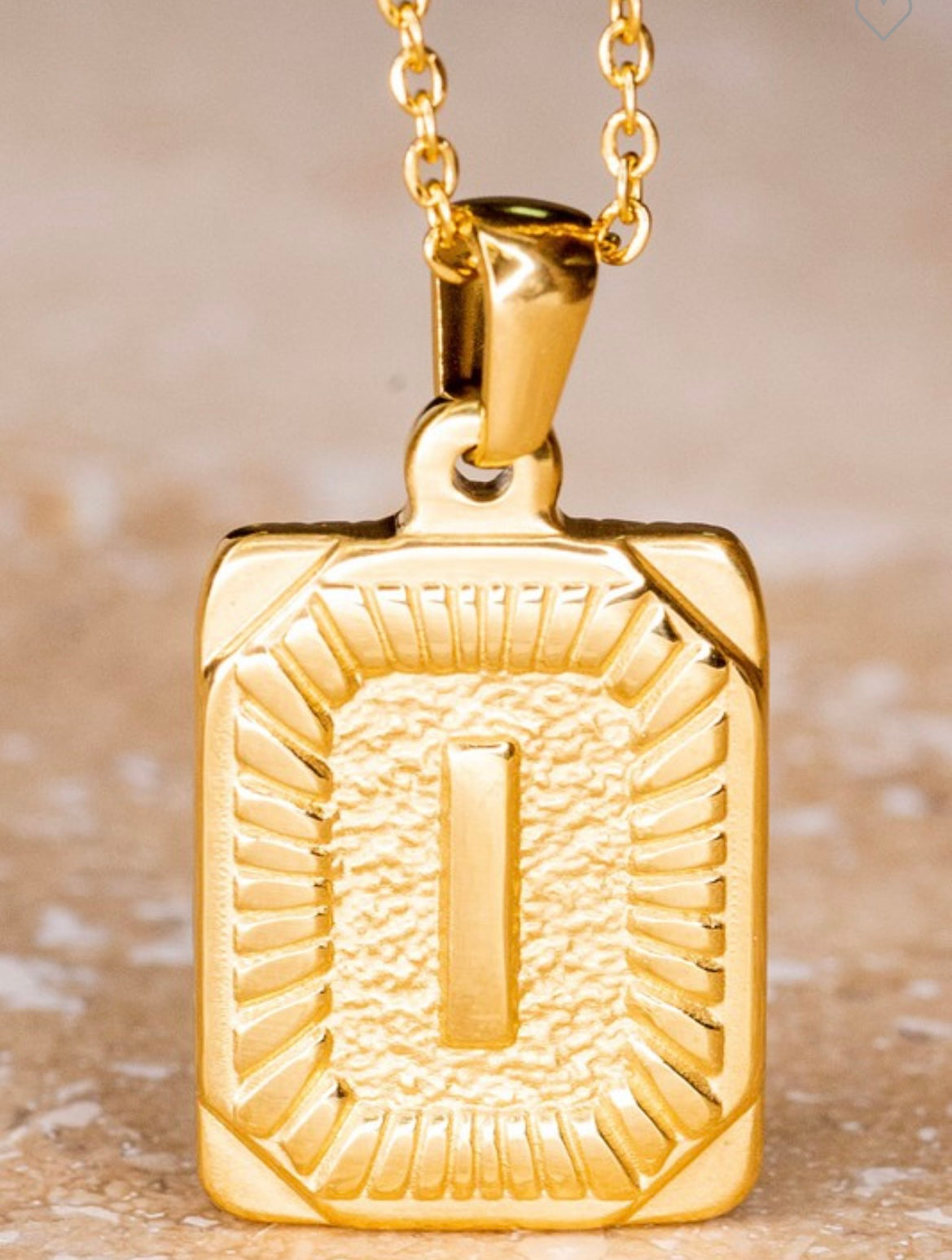 Pendant Initial Gold Necklace