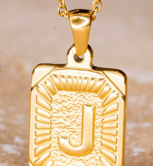 Pendant Initial Gold Necklace