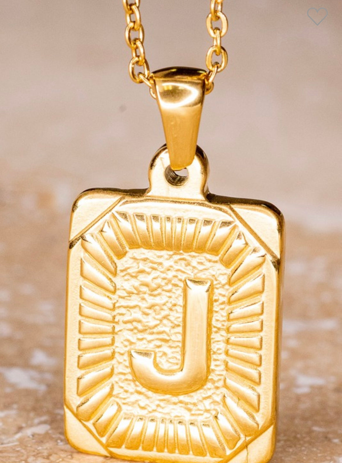 Pendant Initial Gold Necklace