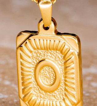 Pendant Initial Gold Necklace