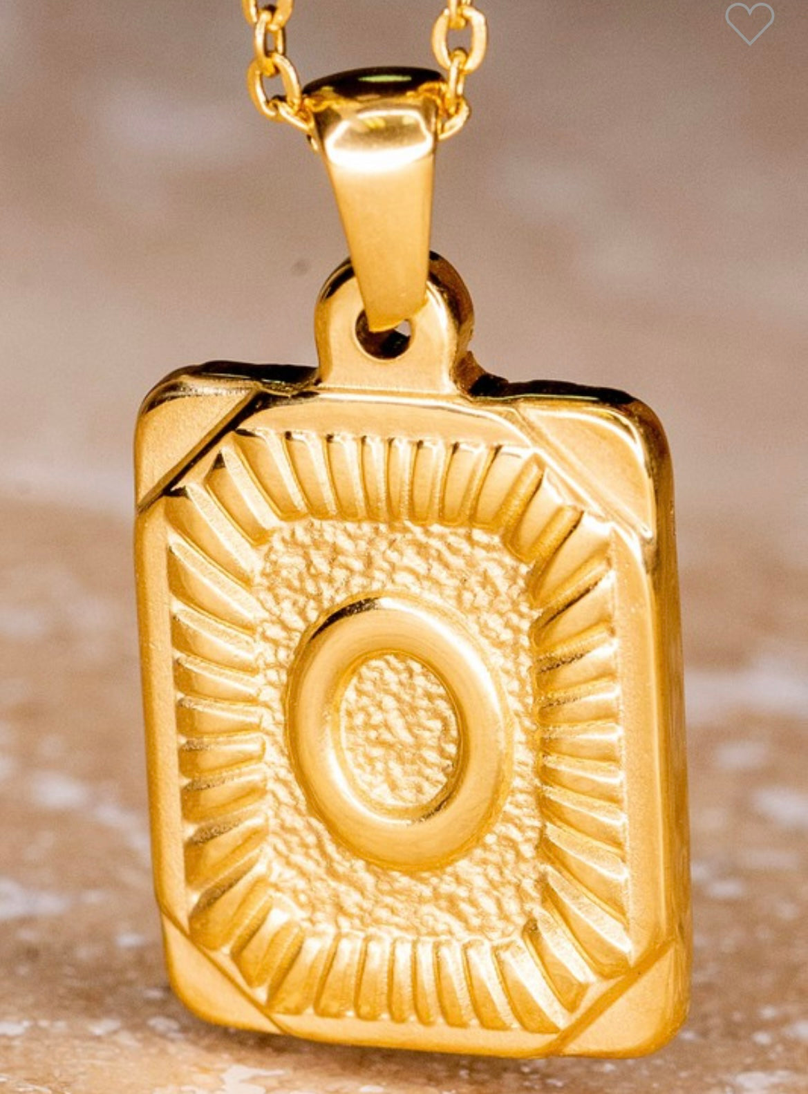 Pendant Initial Gold Necklace
