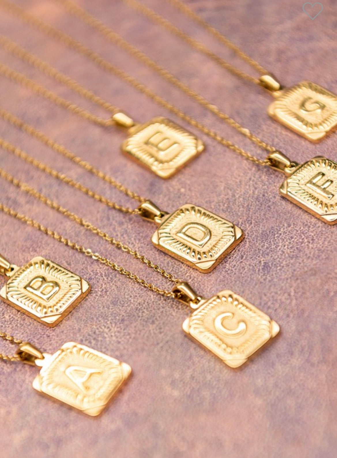Pendant Initial Gold Necklace