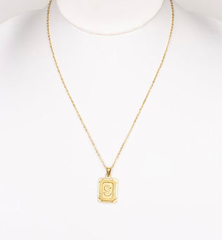 Pendant Initial Gold Necklace
