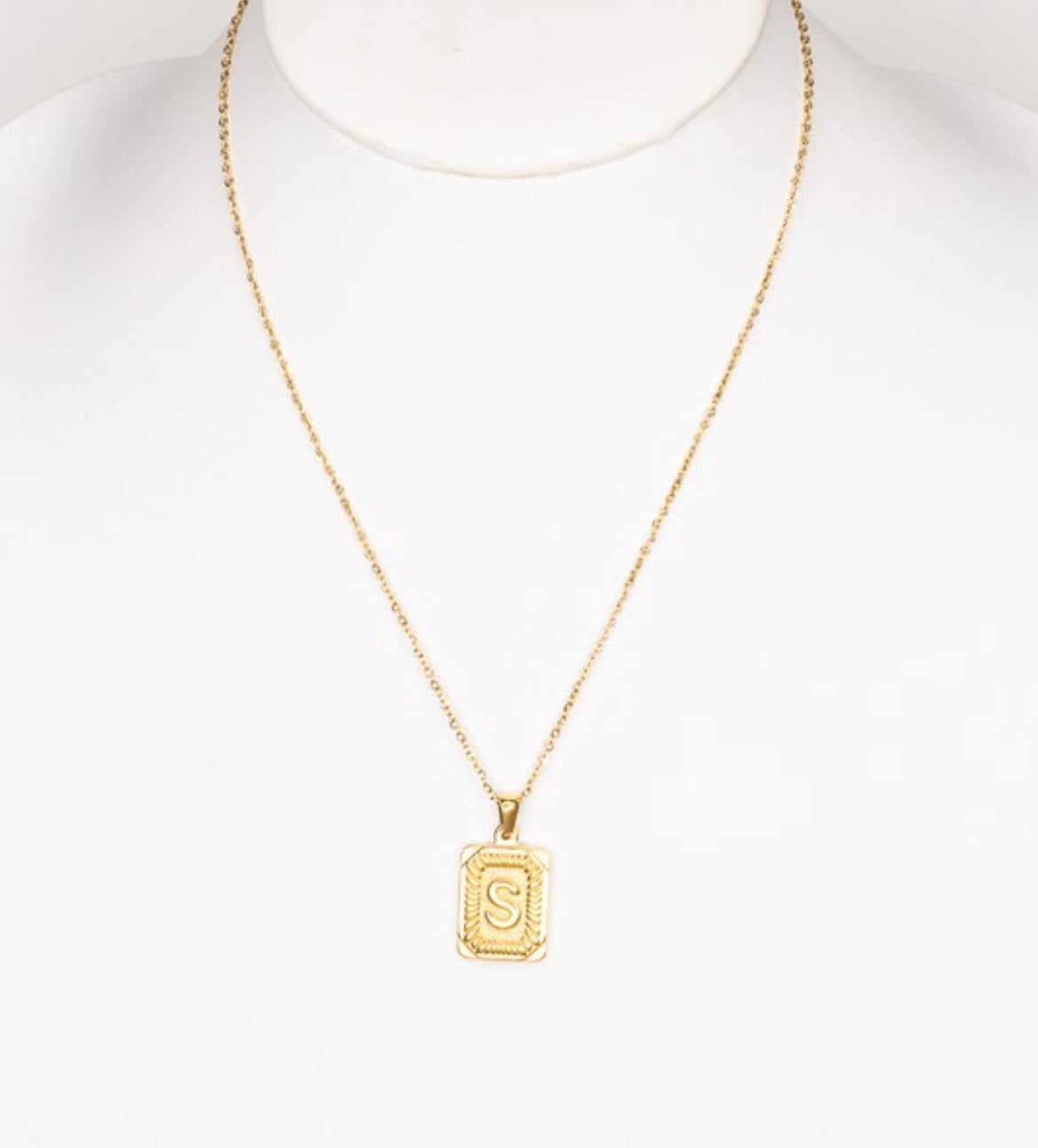Pendant Initial Gold Necklace