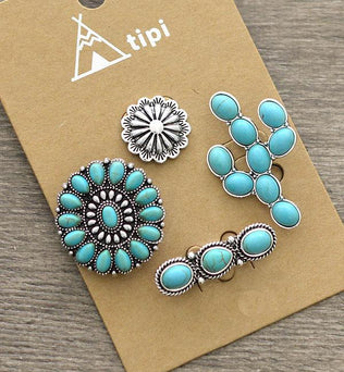 Turquoise Hat  Pin Set