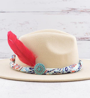 Concho Feather Hat Pin