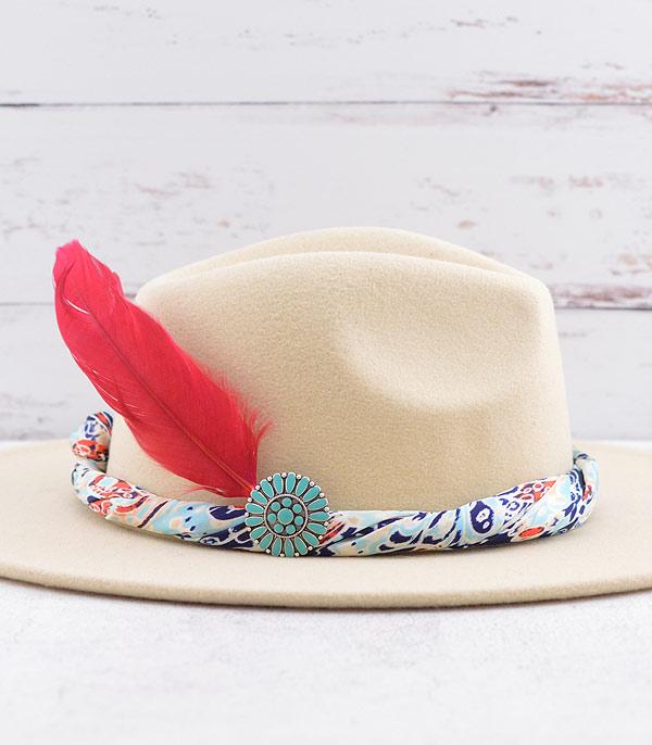 Concho Feather Hat Pin