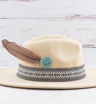 Concho Feather Hat Pin