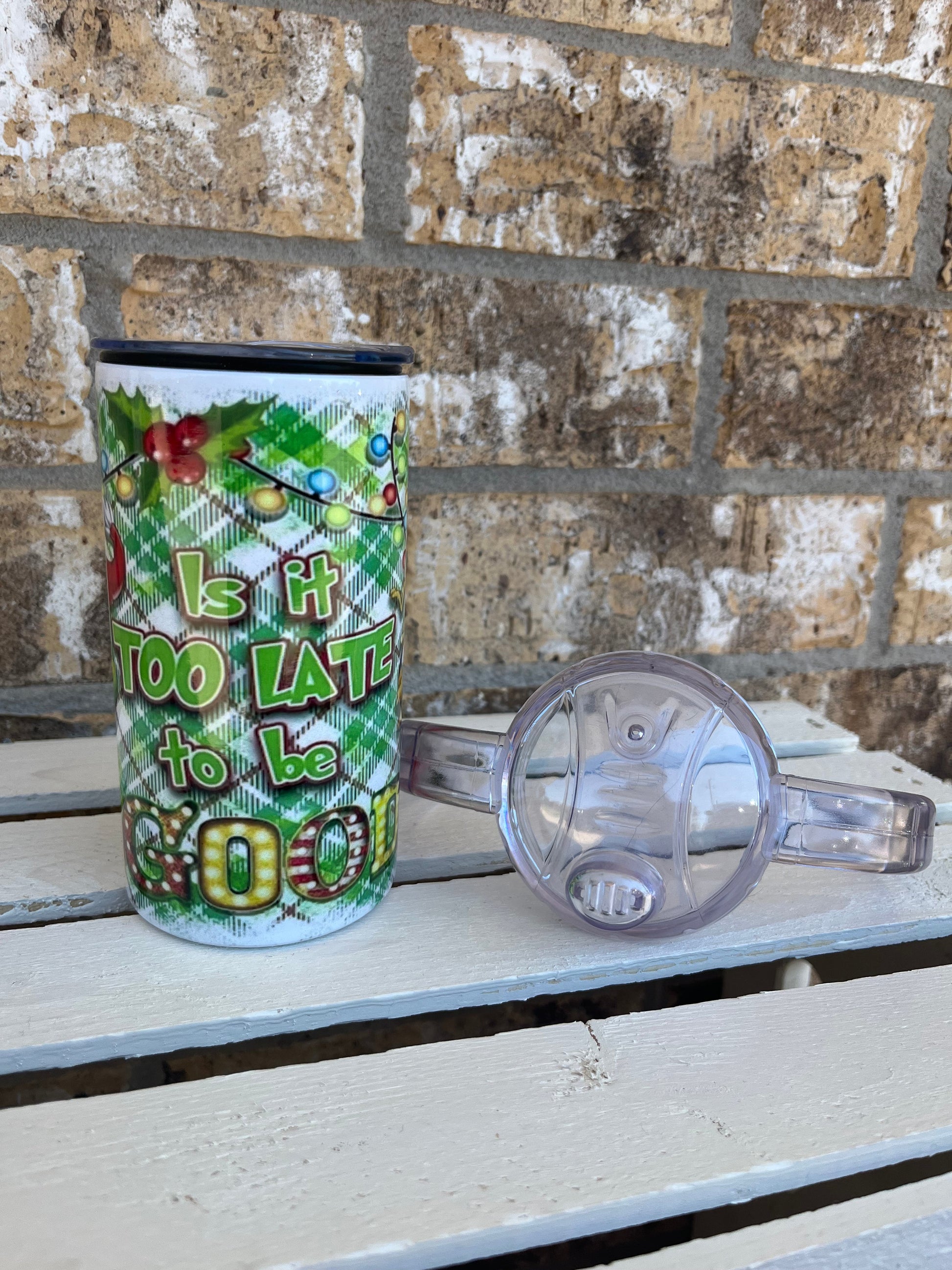 Is It Too Late To Be Good? Grinch Kids Tumbler