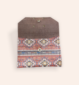 Leather Aztec/Upcycled Wallet