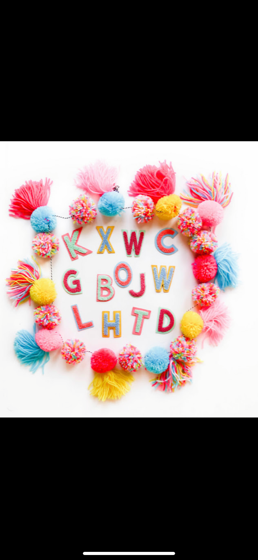 Chenille Alphabet Letter Stickers