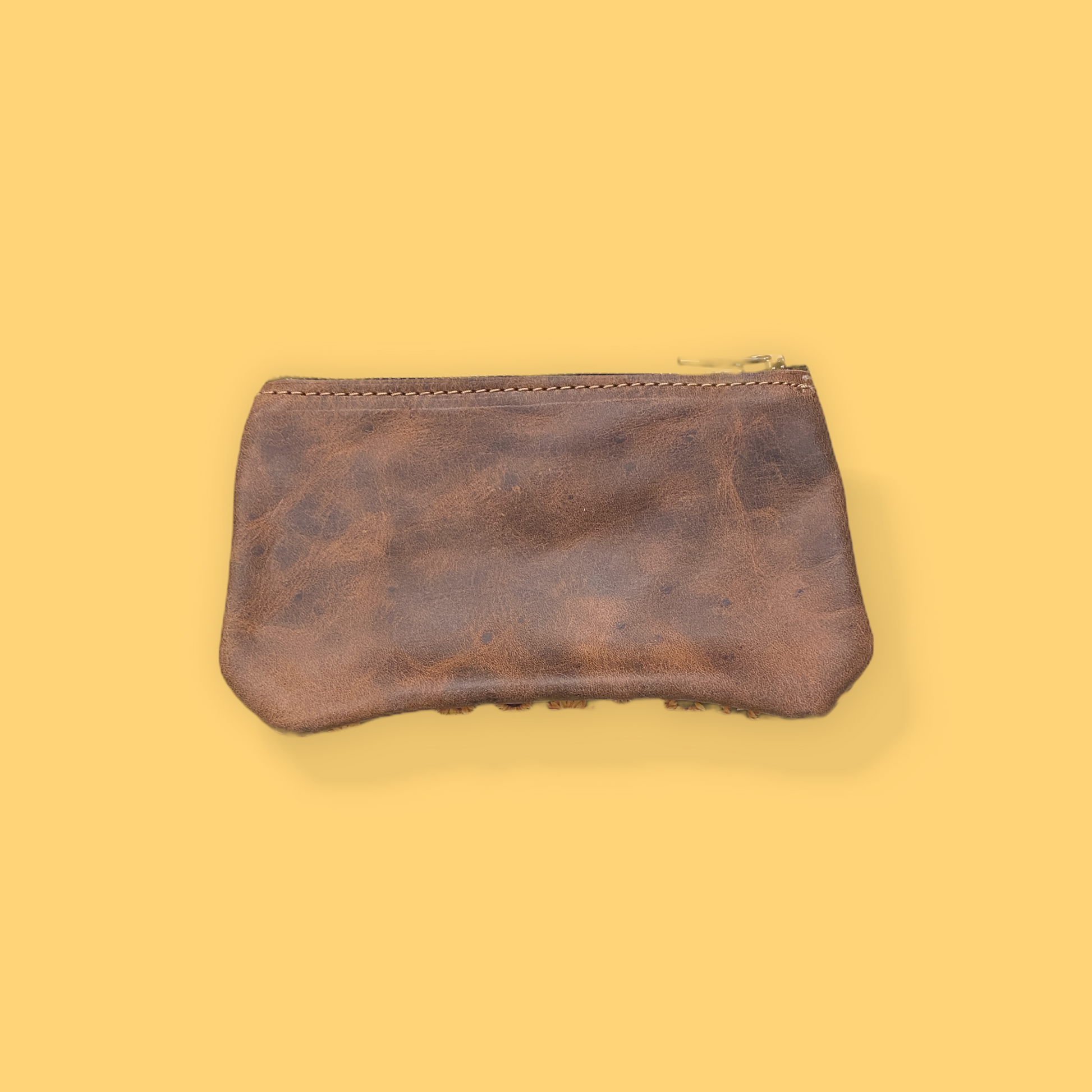Custom Leather Daisy Coin Purse