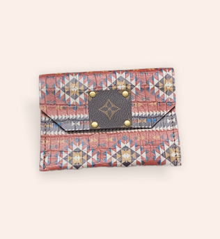 Leather Aztec/Upcycled Wallet