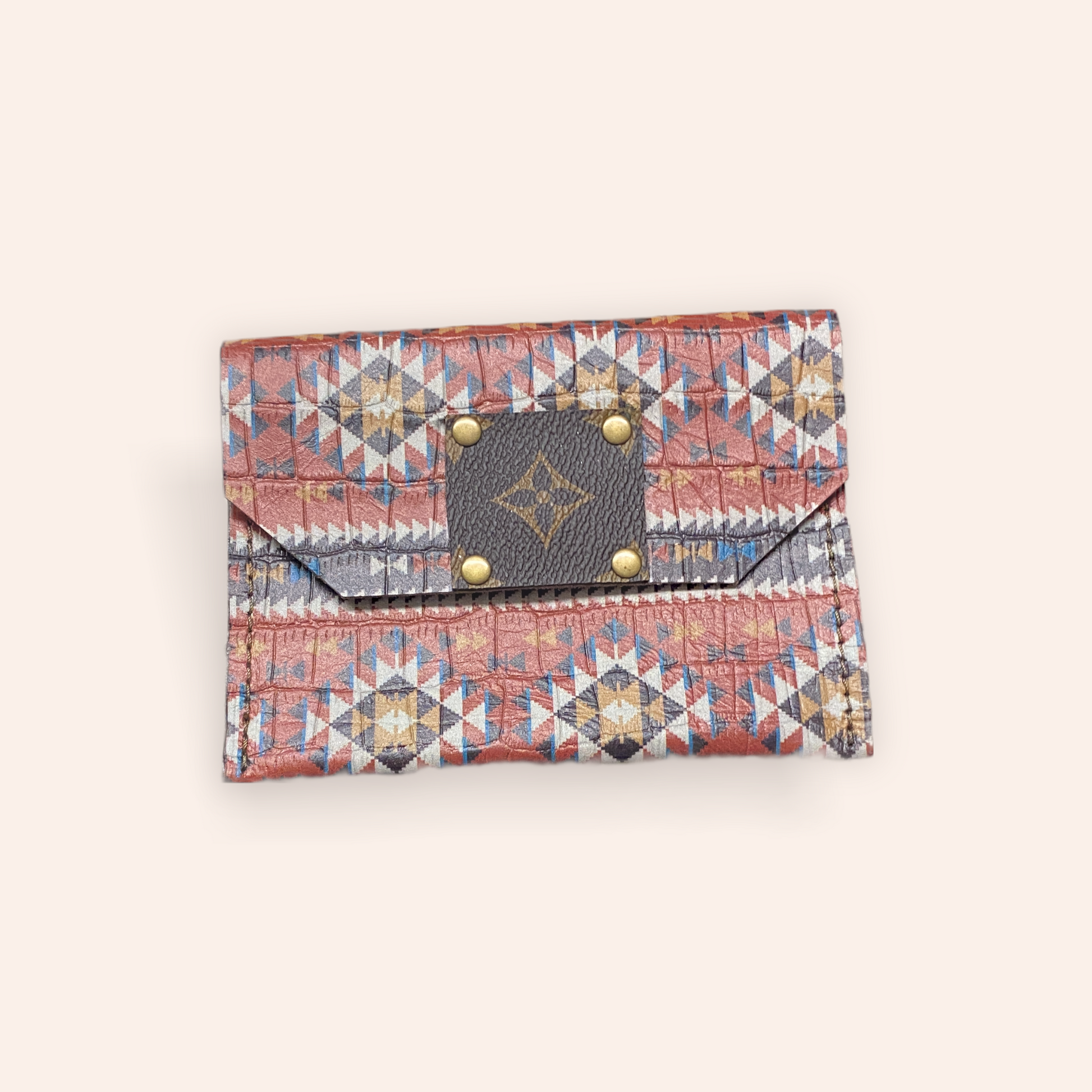 Leather Aztec/Upcycled Wallet