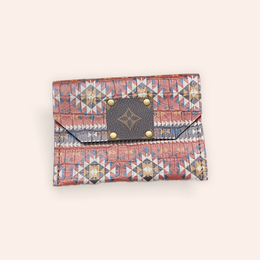 Leather Aztec/Upcycled Wallet